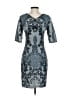 Baraschi 100% Polyester Paisley Gray Cocktail Dress Size 2 - photo 2