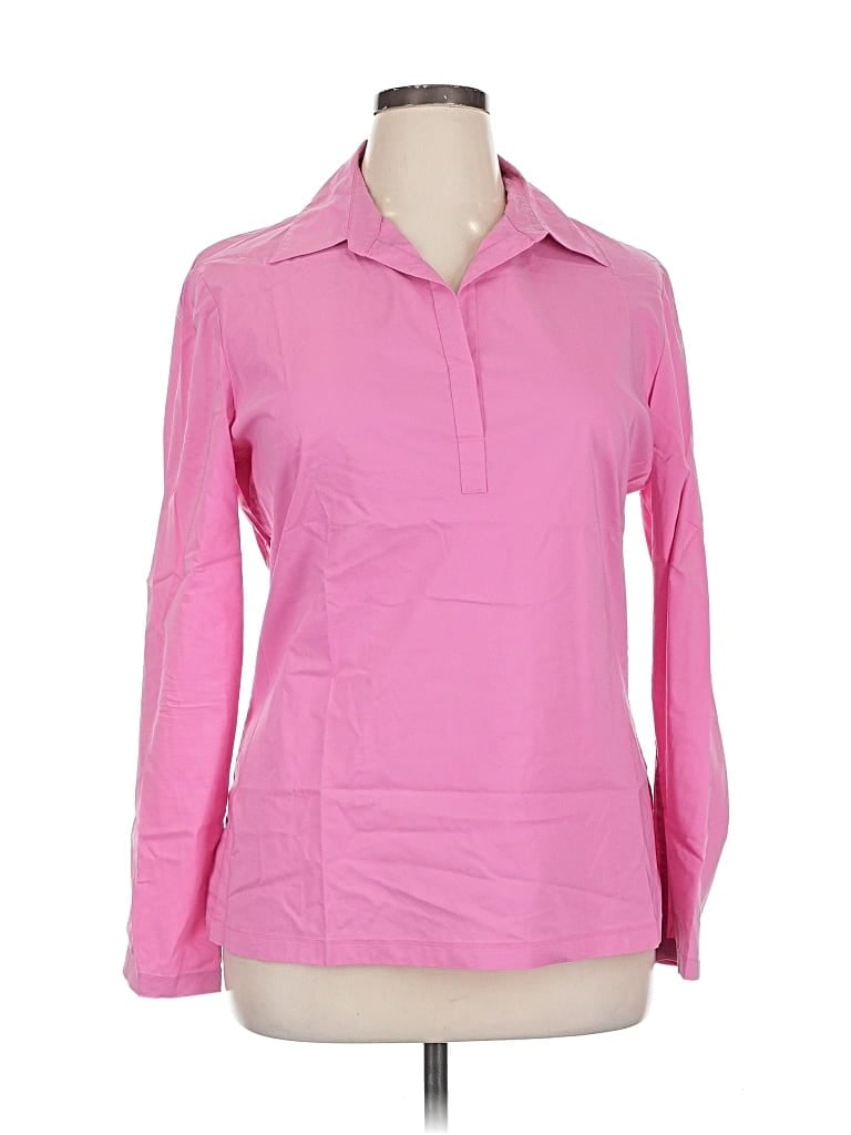 Pre-owned Tahari Long Sleeve Blouse In Pink