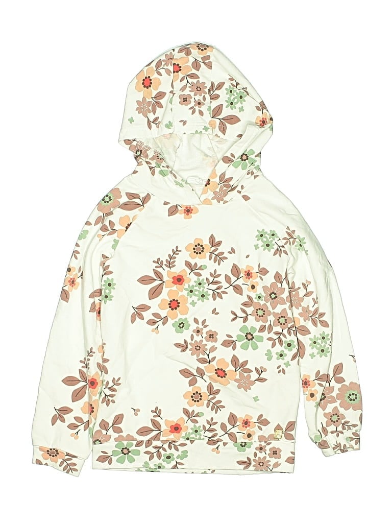 Pre-owned Deux Par Deux Kids' Pullover Hoodie In White