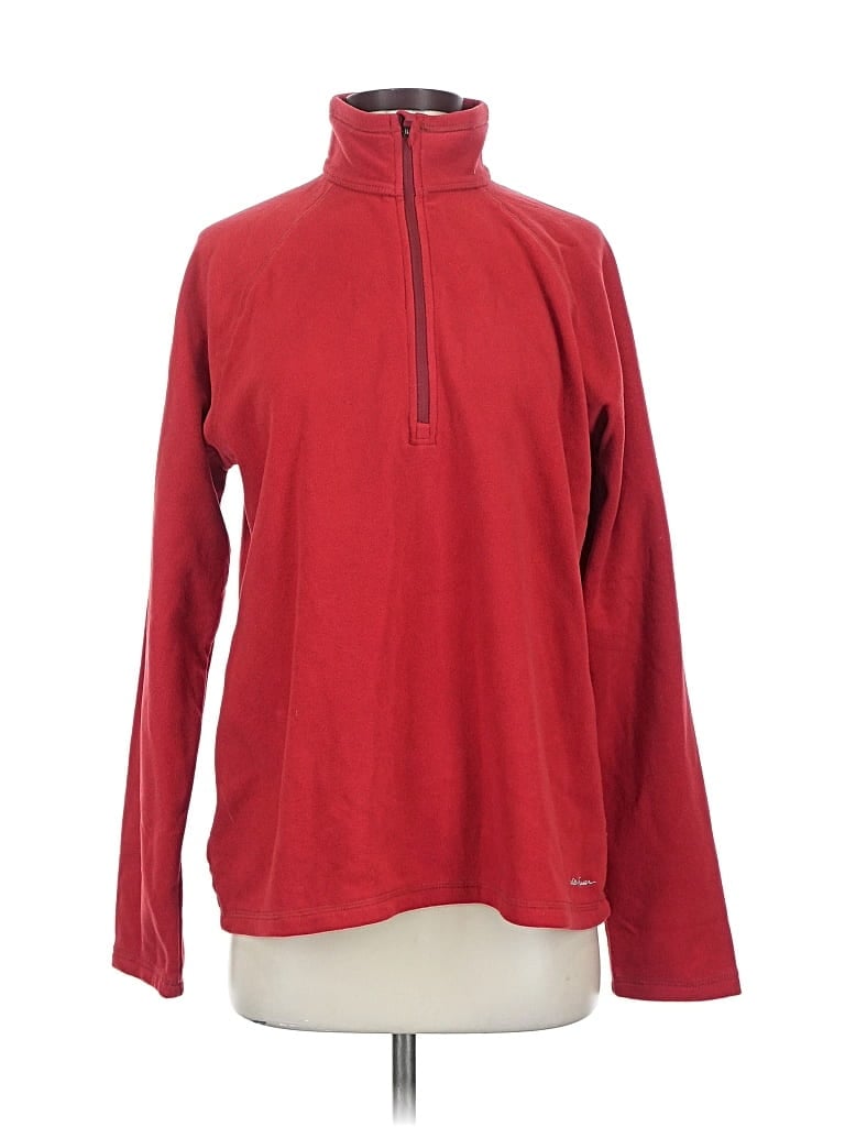 Pre-owned Eddie Bauer Fleece Jacket In Red