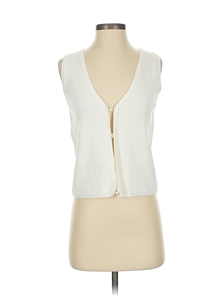 Pre-owned Sndys Cardigan Sweater In White