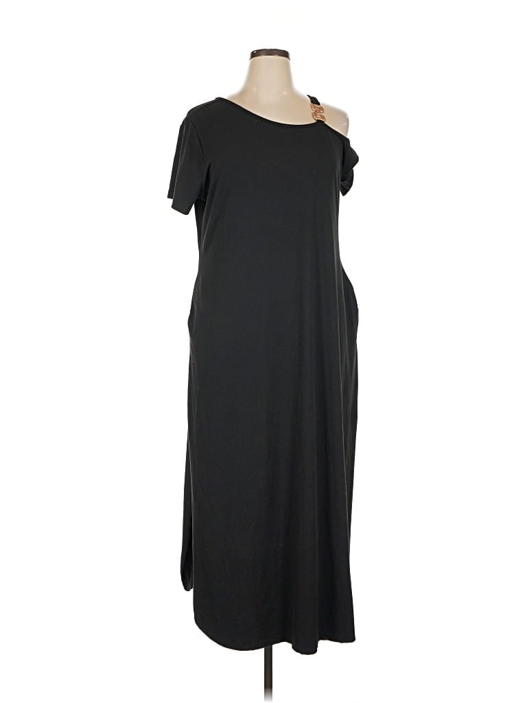 Pre-owned Shein Curve Casual Dress In Black