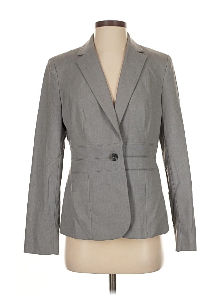 Pre-owned Jones New York Collection Blazer Jacket In Gray