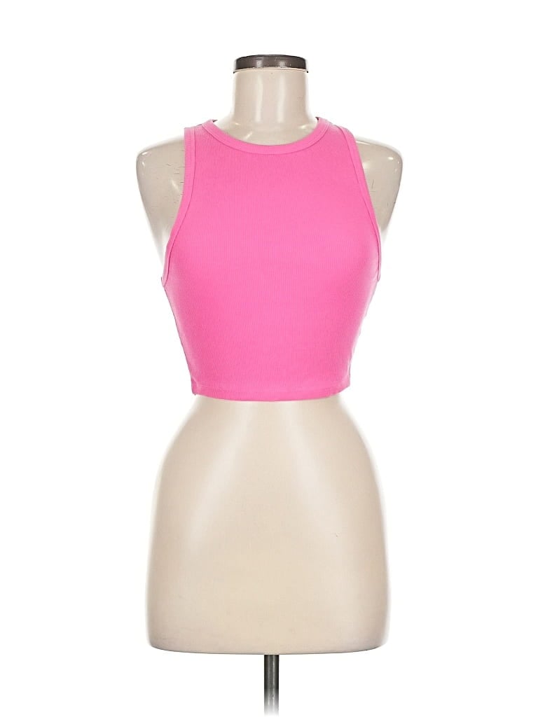 Pre-owned Zara Tank Top Pink Halter Neckline Tops