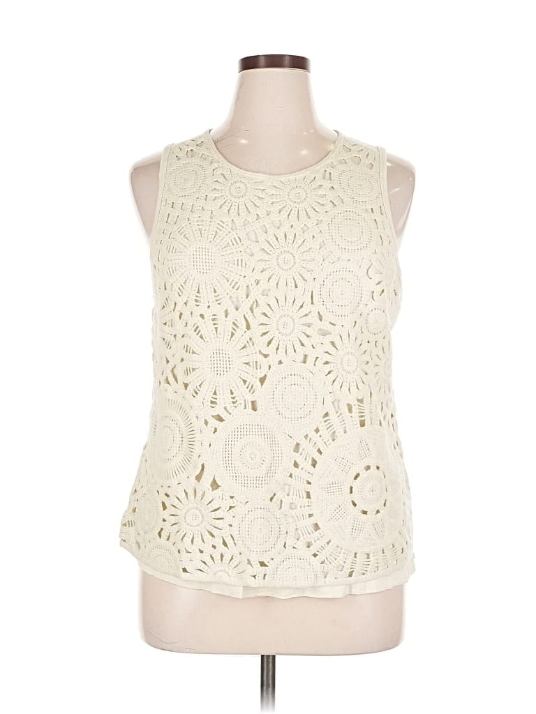Pre-owned Maurices Sleeveless Blouse In White