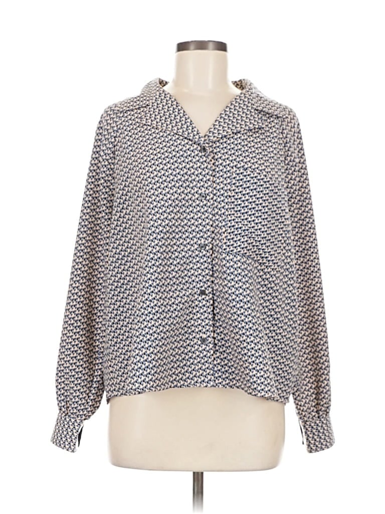 Pre-owned Levi's Long Sleeve Blouse In Gray