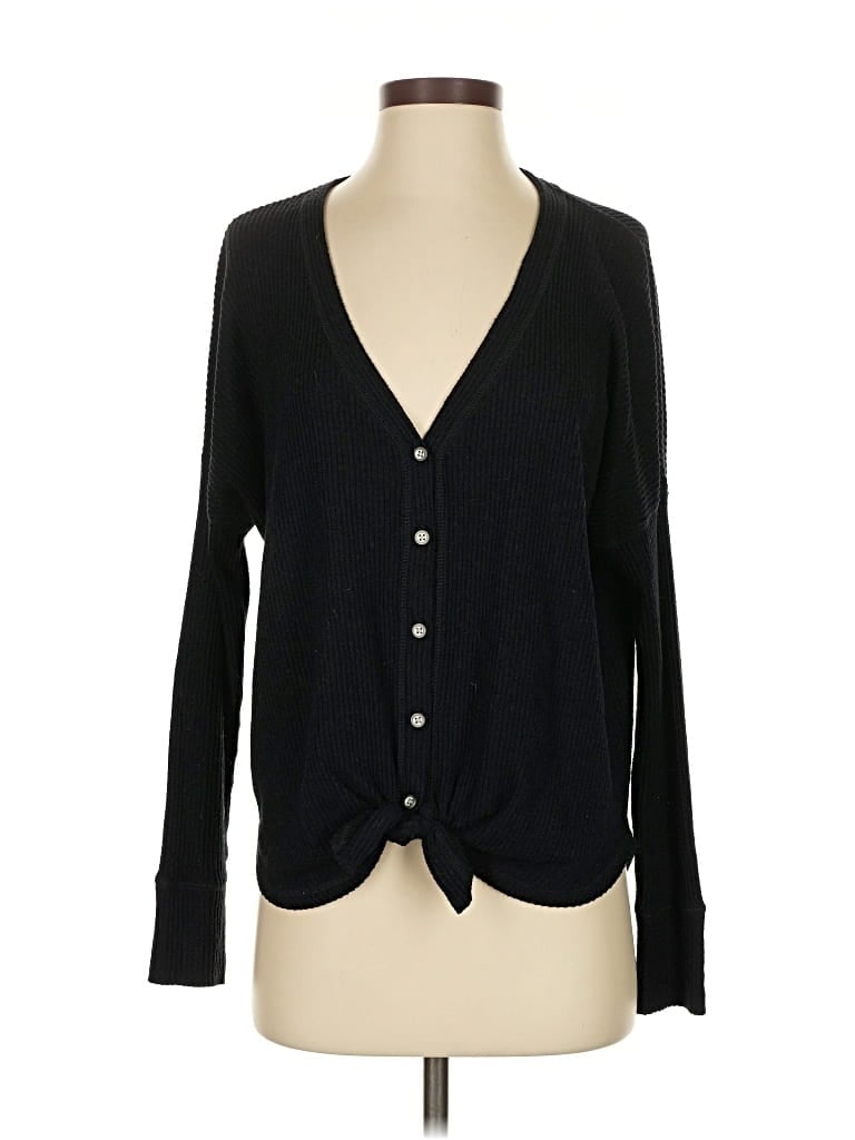 Pre-owned Abercrombie & Fitch Cardigan Sweater In Black
