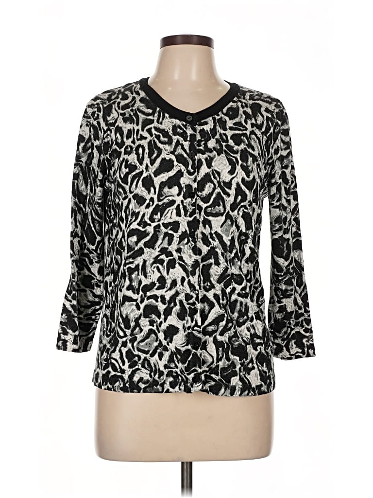 Pre-owned Joseph A Cardigan Sweater In Black