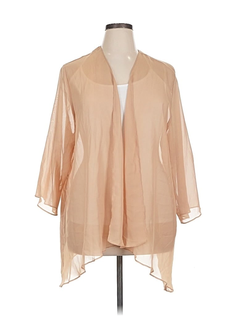 Pre-owned Slinky Brand 3/4 Sleeve T-shirt In Brown