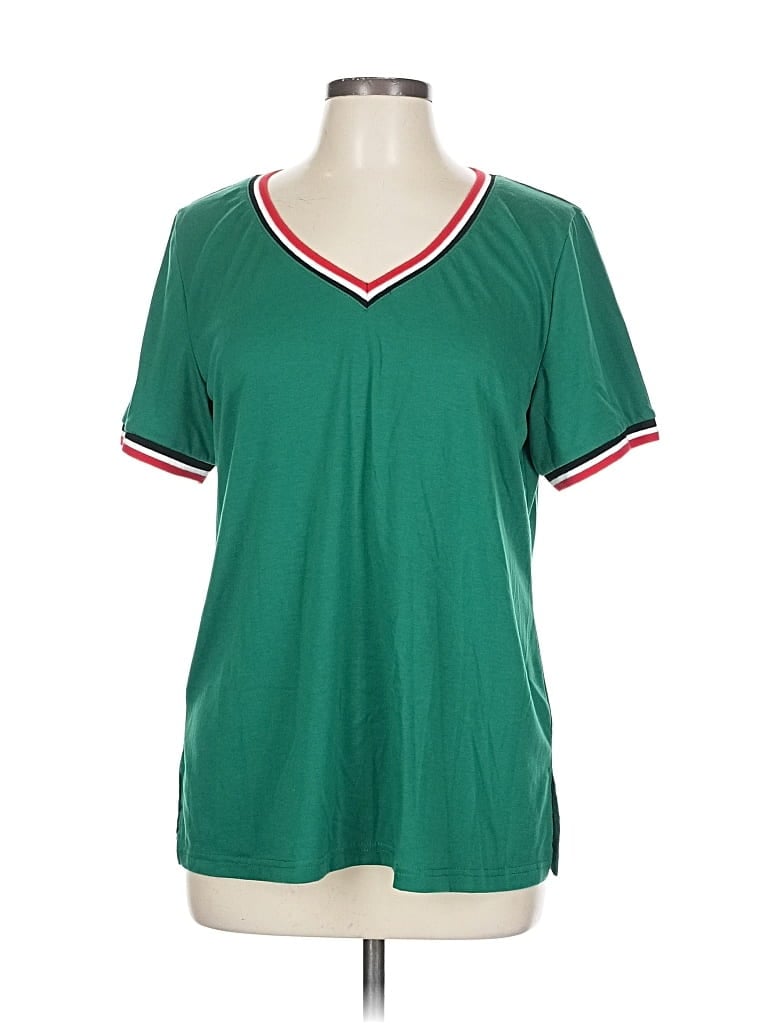 Pre-owned Unbranded Short Sleeve T-shirt In Green