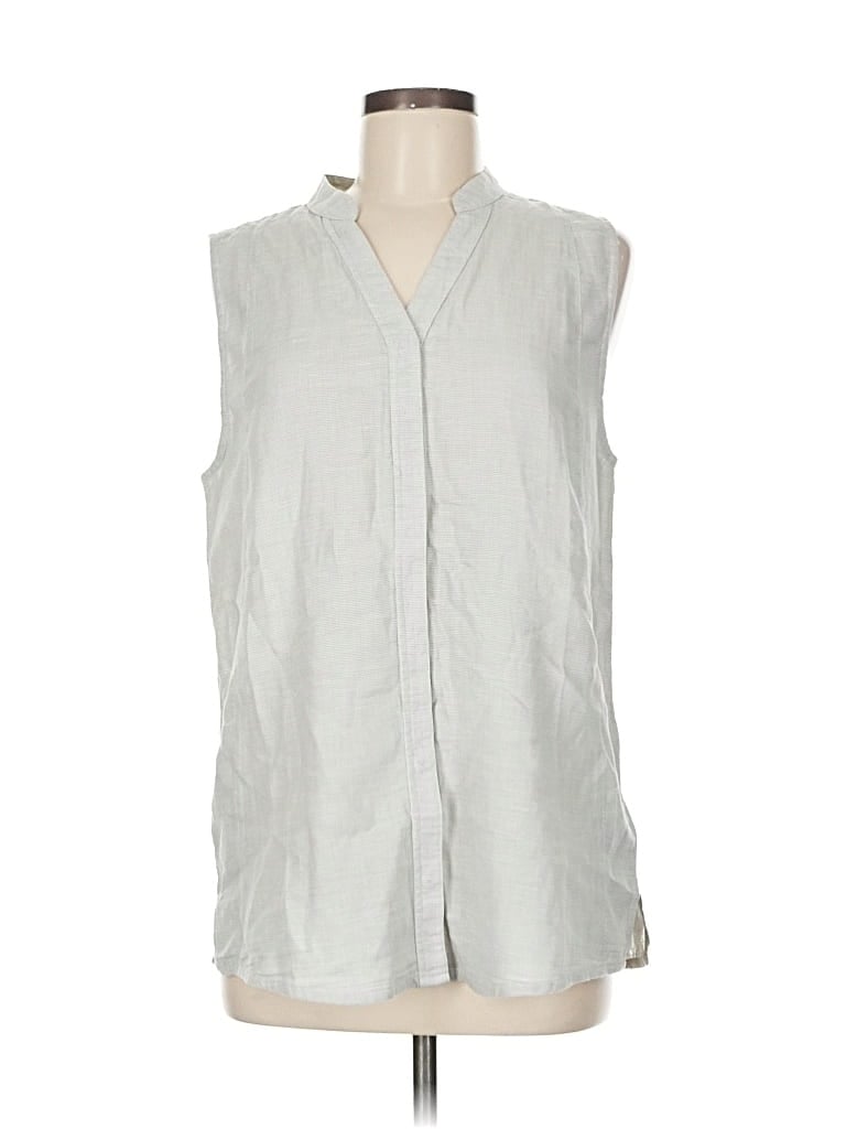 Pre-owned Nau Sleeveless Button Down Shirt In Gray