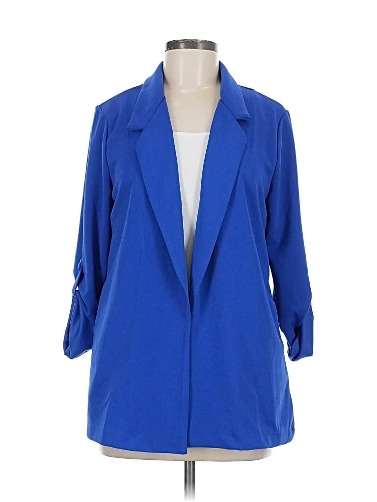 Pre-owned Andree By Unit 3/4 Sleeve Blouse In Blue