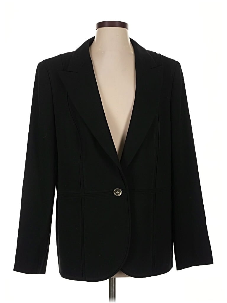 Pre-owned Escada Wool Blazer Jacket In Black