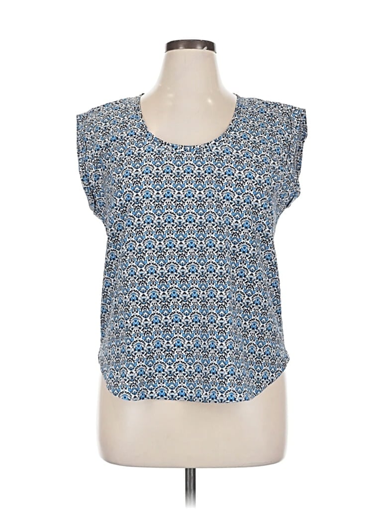 Pre-owned J.crew Factory Store Sleeveless Blouse In Blue