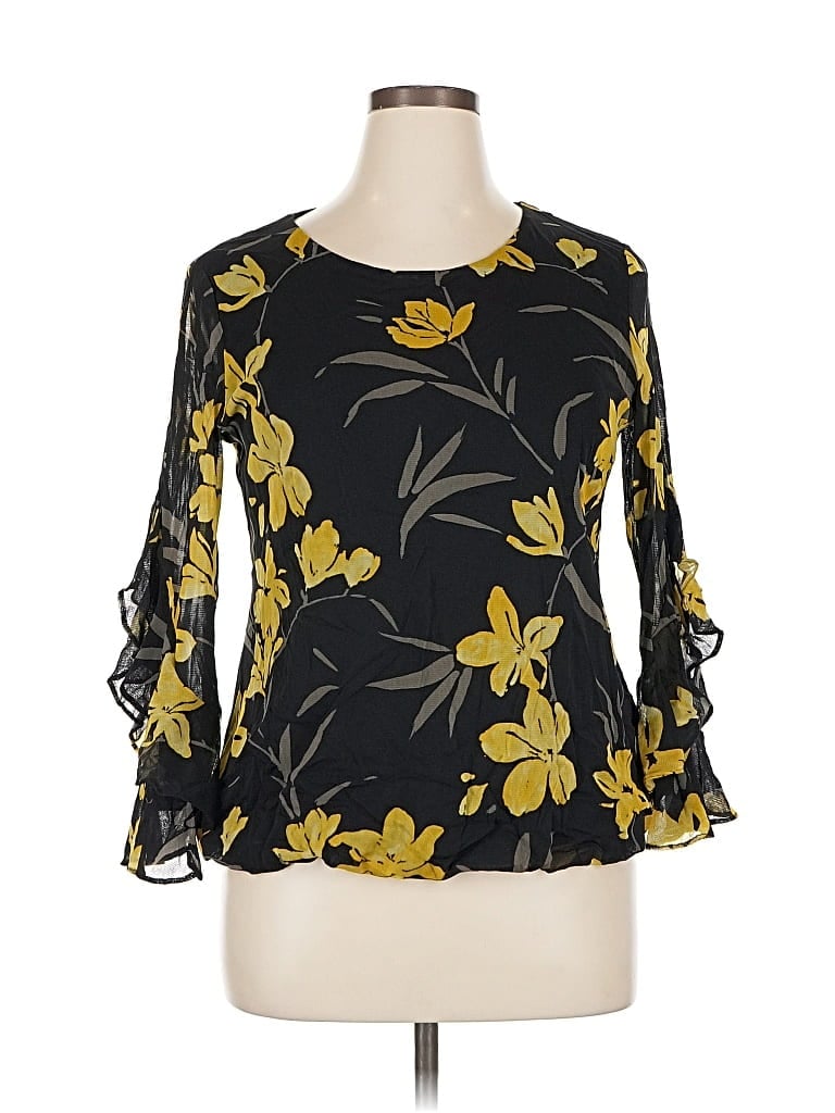 Pre-owned Alfani 3/4 Sleeve Blouse In Yellow
