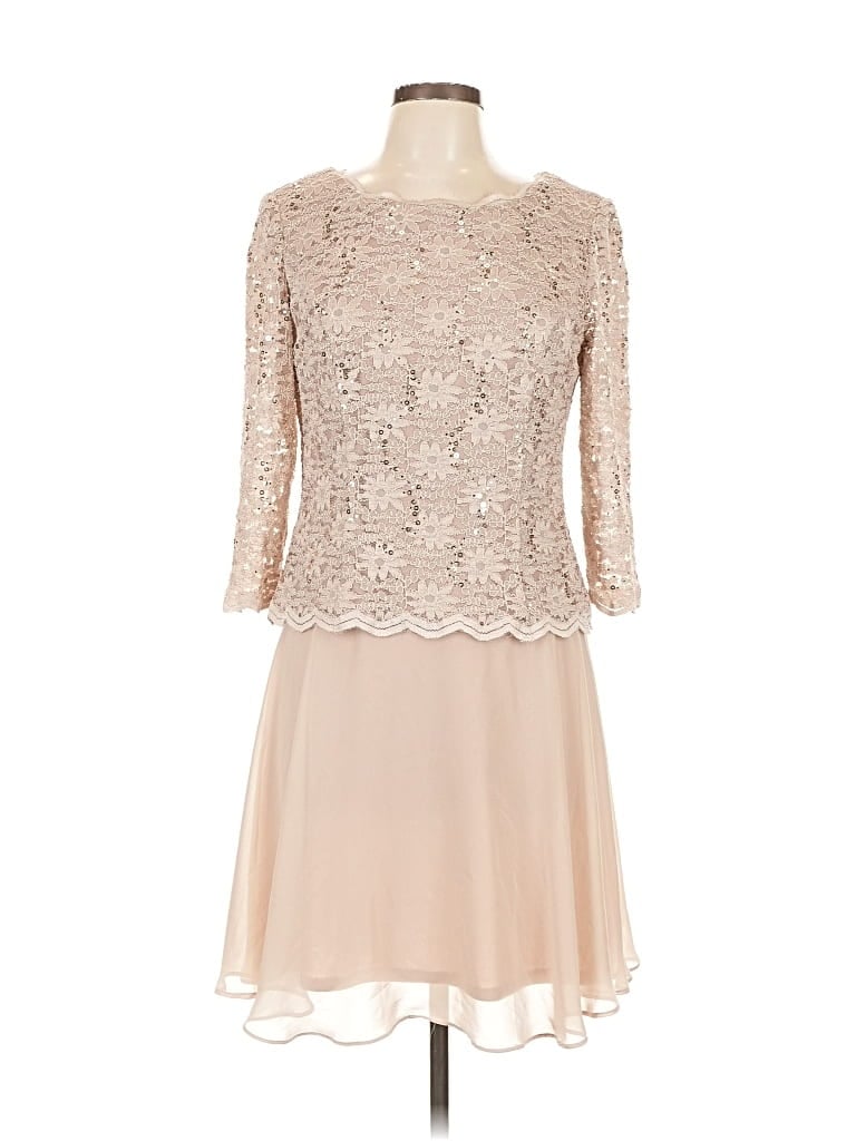 Pre-owned Alex Evenings Cocktail Dress In Brown