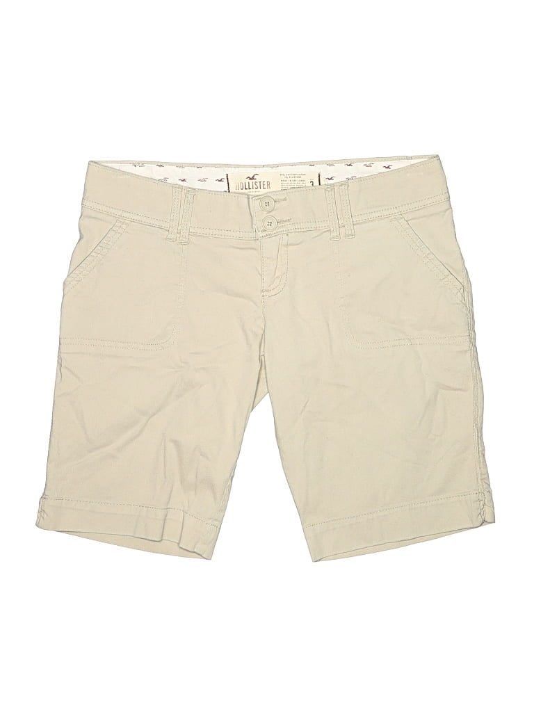 Pre-owned Hollister Khaki Shorts In Brown