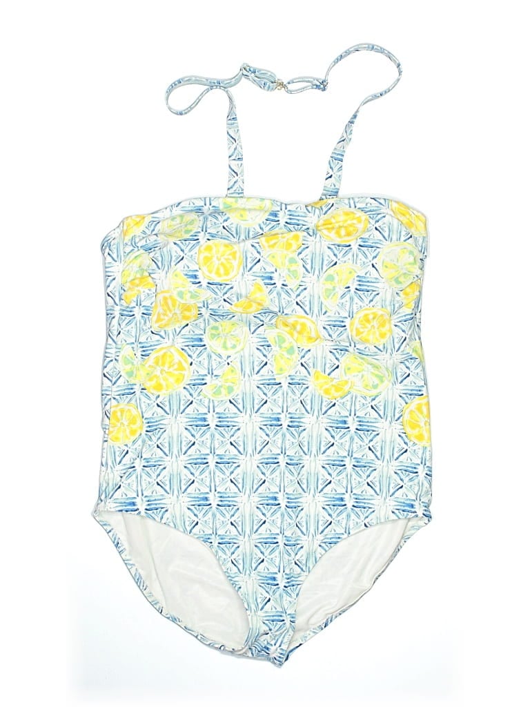 Pre-owned Lands' End One Piece Swimsuit In Blue