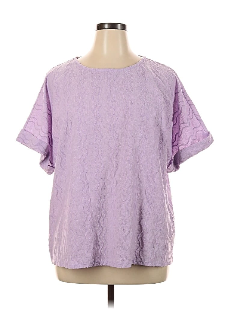 Andree By Unit Short Sleeve Blouse In Purple