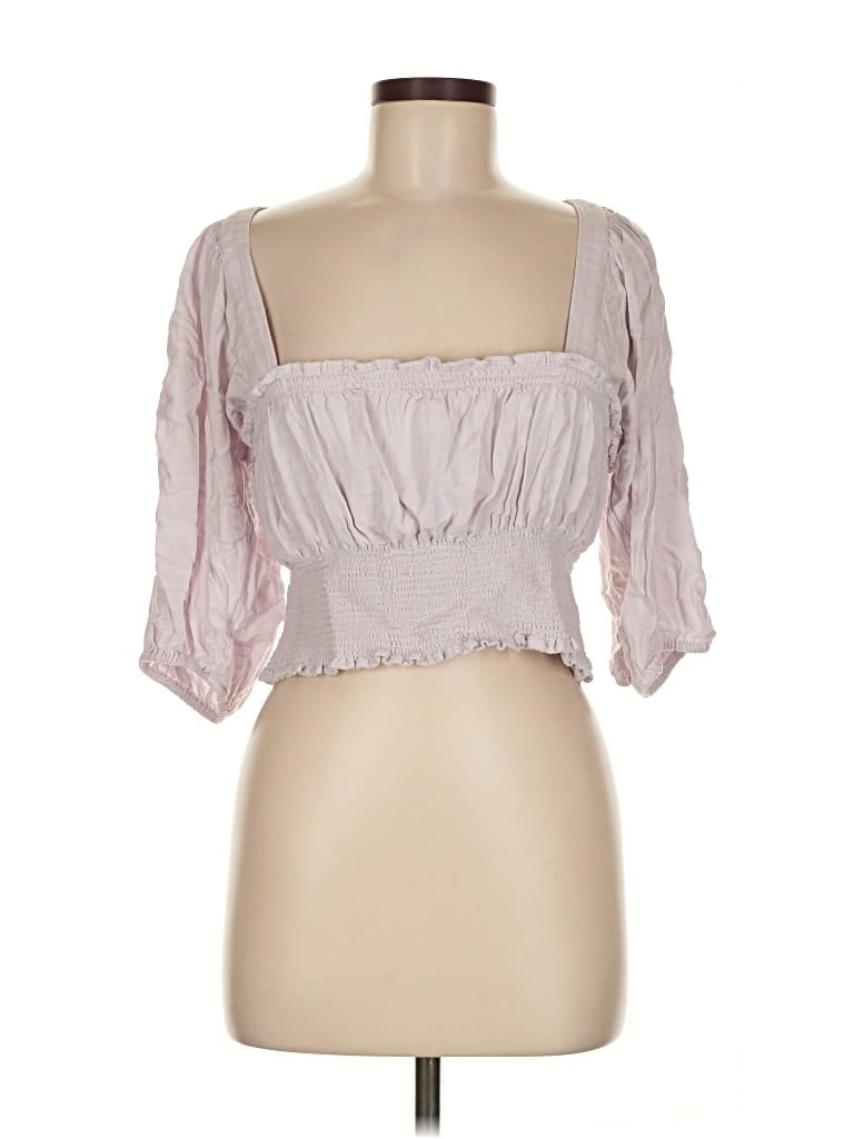 Pre-owned American Eagle Outfitters 3/4 Sleeve Blouse In Pink