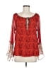 Paterson 100% Polyester Red Long Sleeve Blouse Size M - photo 1