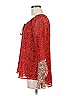 Paterson 100% Polyester Red Long Sleeve Blouse Size M - photo 5