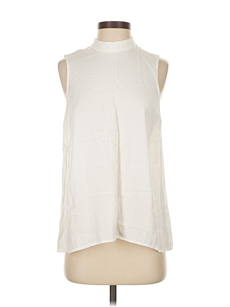 Pre-owned Jjill Sleeveless Blouse In White