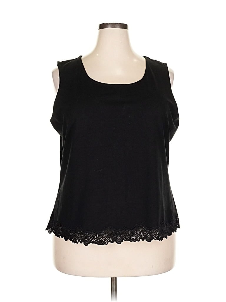 Pre-owned Coldwater Creek Sleeveless Blouse In Black