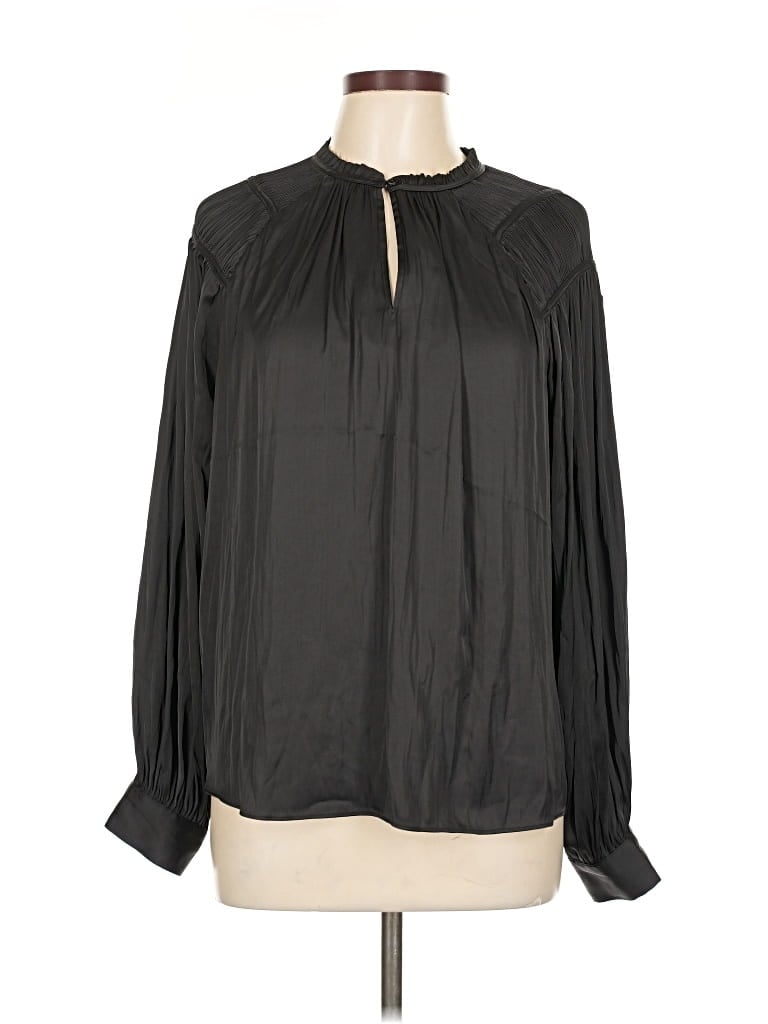 Pre-owned Rachel Zoe Tjx Long Sleeve Blouse In Black