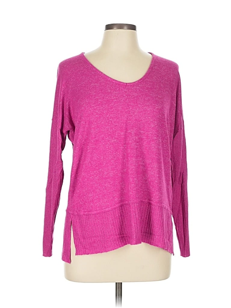 Pre-owned Per Se 3/4 Sleeve T-shirt In Pink