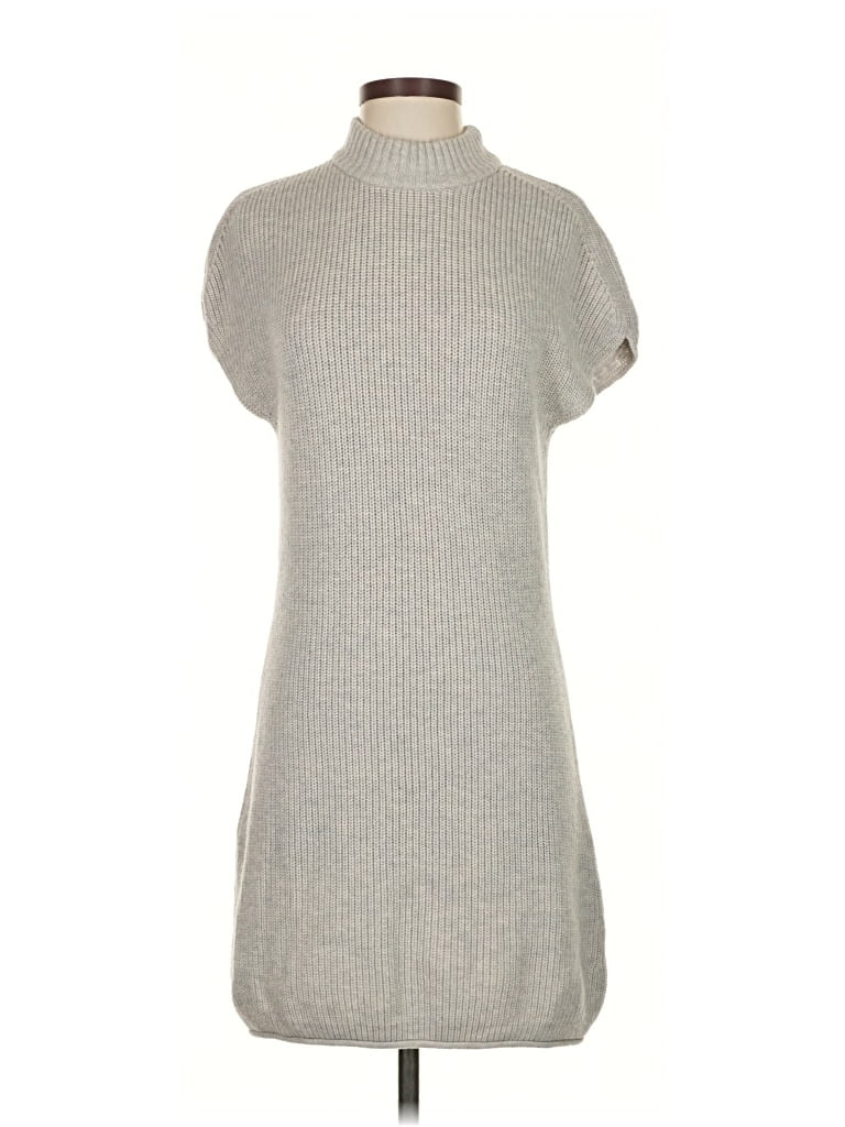 Pre-owned Athleta Wool Dress In Gray