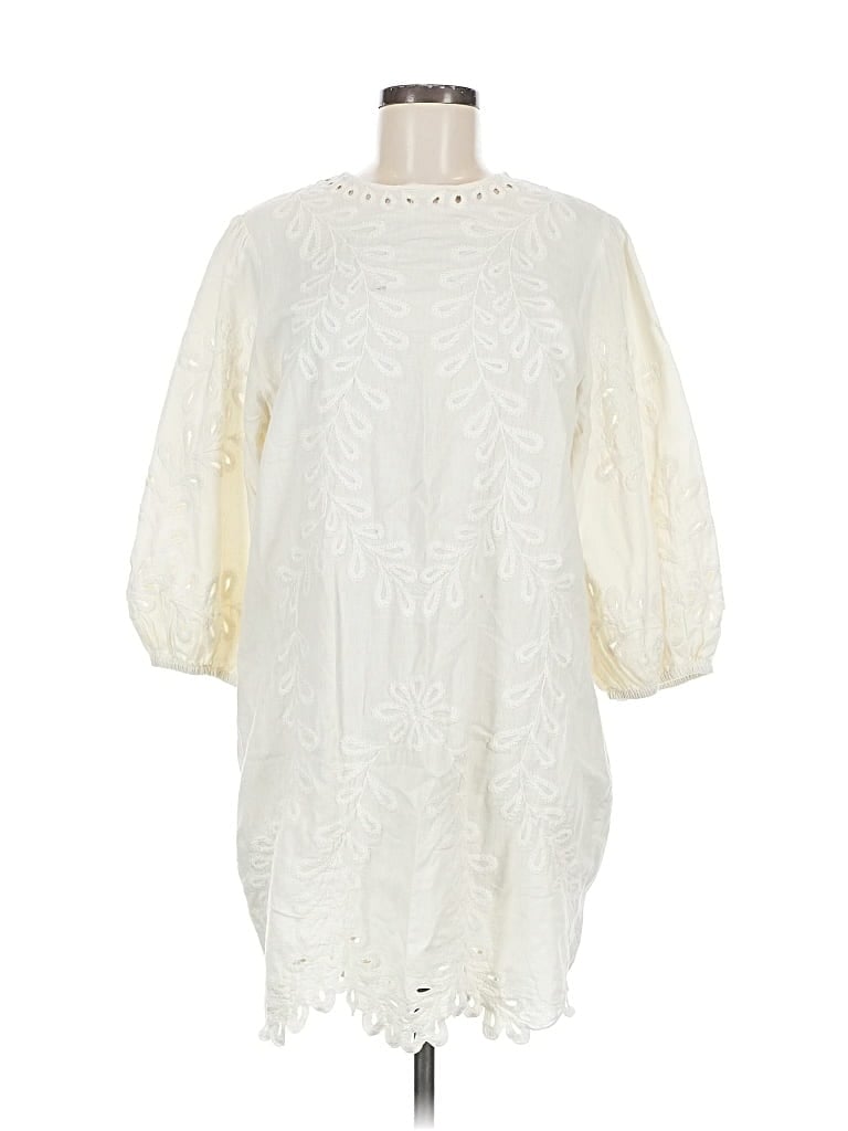 Pre-owned Mng Casual Dress In White