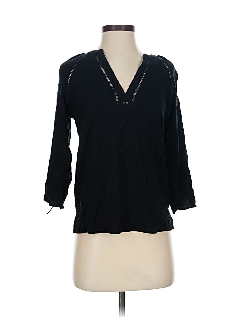Pre-owned Express 3/4 Sleeve Blouse In Black
