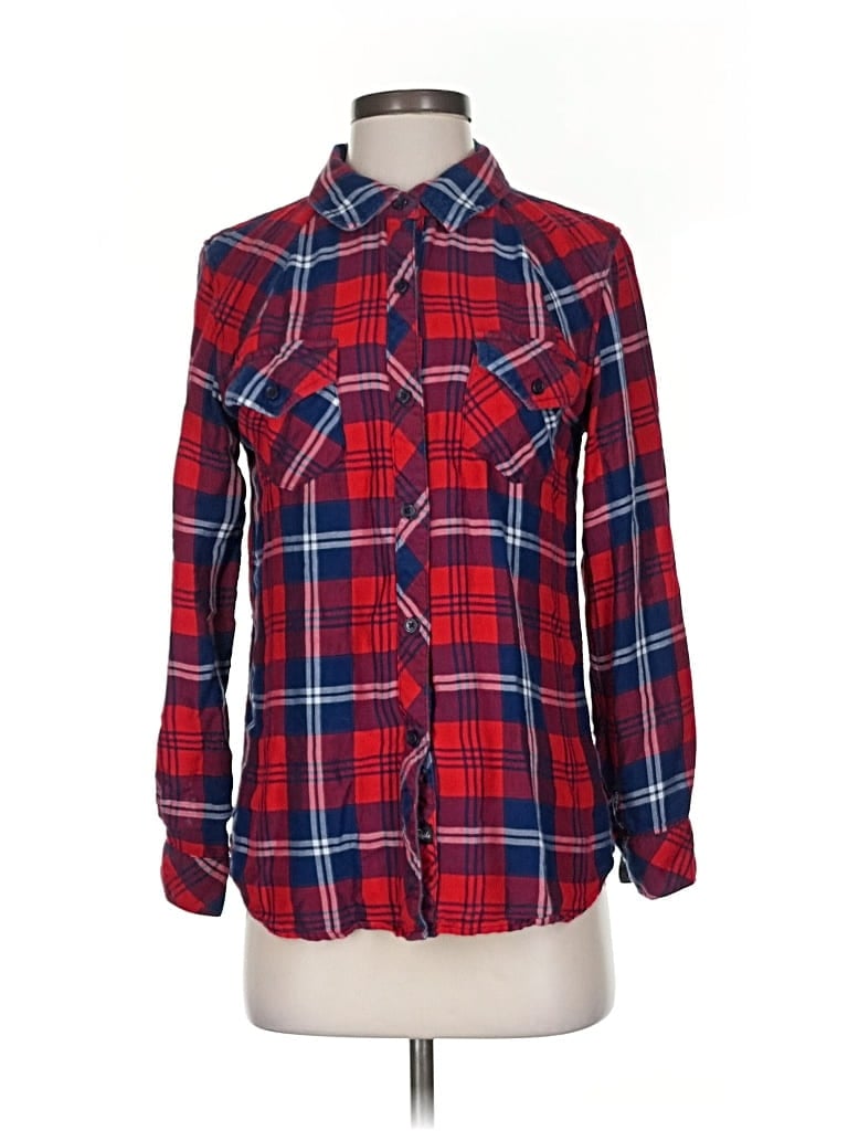 Pre-owned Rails Long Sleeve Button Down Shirt In Red