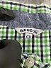BIENZOE 100% Cotton Checkered-gingham Green Long Sleeve Button-Down Shirt Size 7 - 8 - photo 3