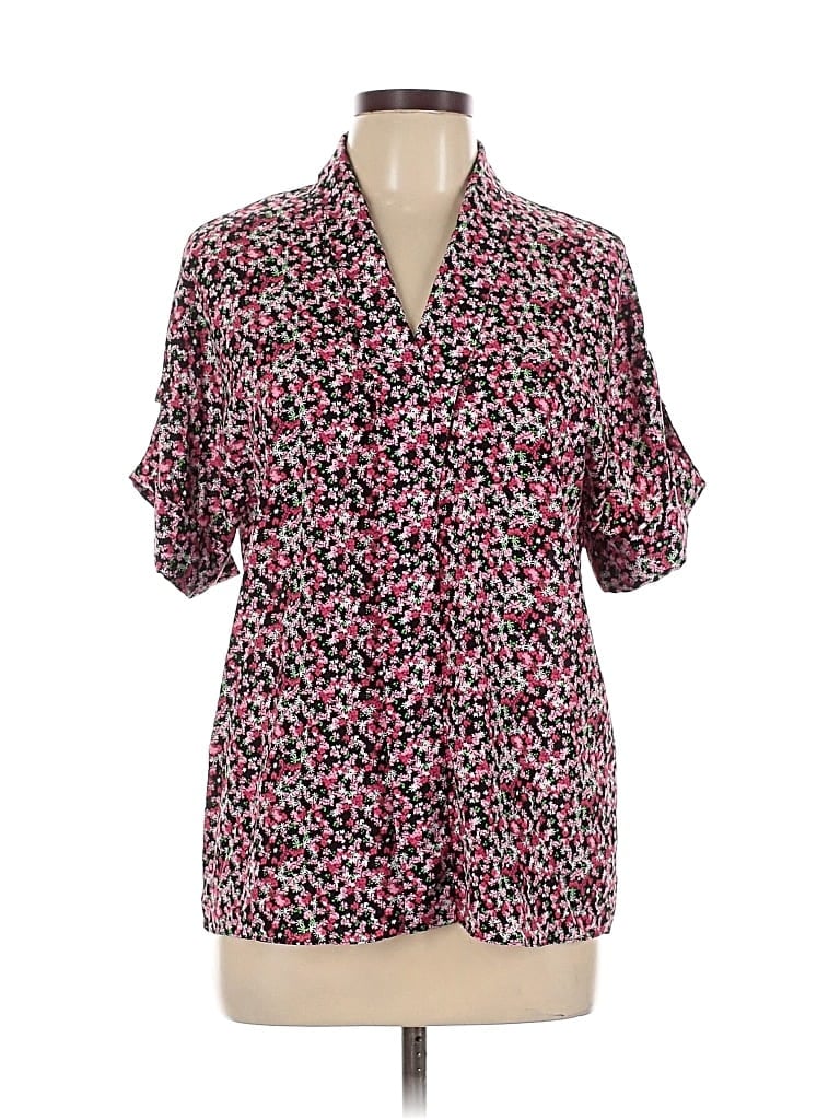 Pre-owned Michael Michael Kors Short Sleeve Blouse In Pink