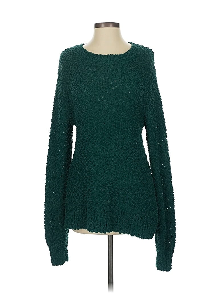 Pre-owned Zenana Pullover Sweater In Green