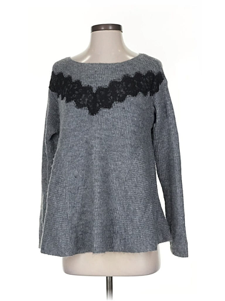 Pre-owned Elle Pullover Sweater In Gray