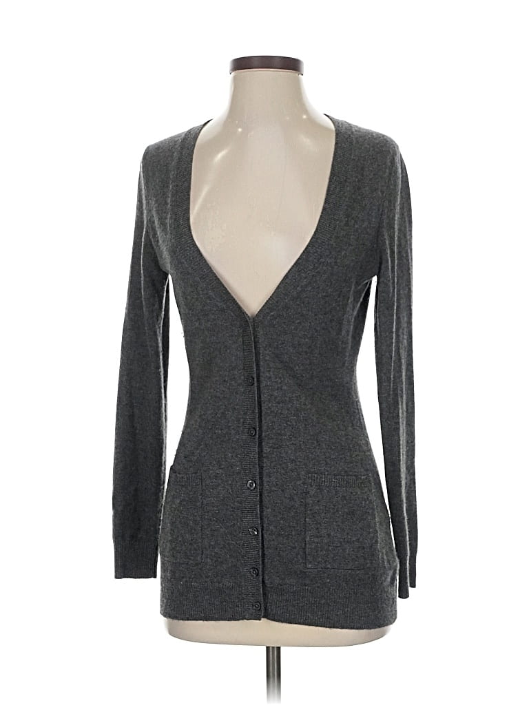 Pre-owned C By Bloomingdale's Cashmere Cardigan Sweater In Gray