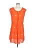 Leifnotes 100% Rayon Orange Casual Dress Size 8 - photo 1
