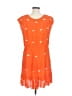 Leifnotes 100% Rayon Orange Casual Dress Size 8 - photo 2