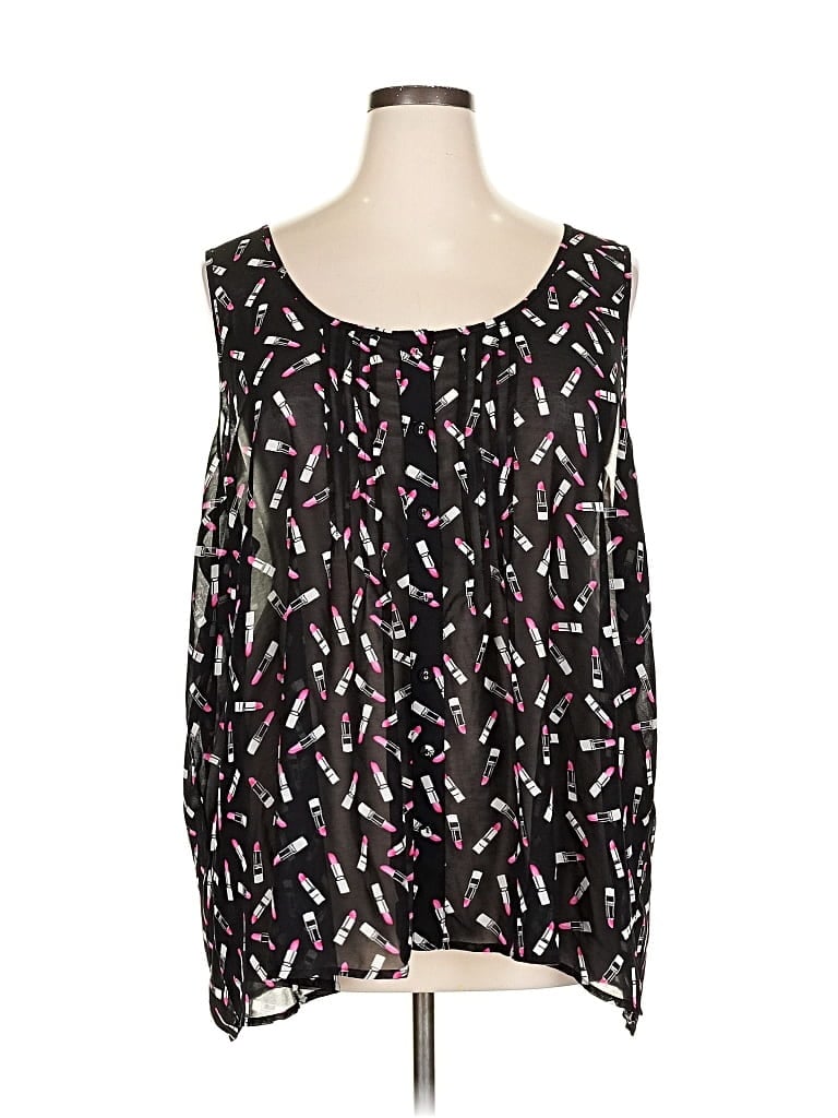 Pre-owned Torrid Sleeveless Blouse In Black