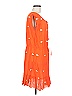 Leifnotes 100% Rayon Orange Casual Dress Size 8 - photo 4