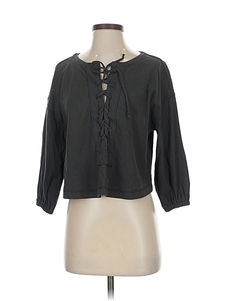 Pre-owned Urban Outfitters 3/4 Sleeve Blouse In Gray