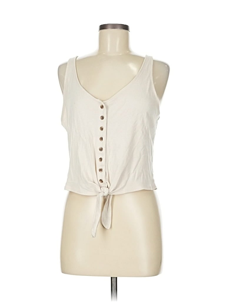 Pre-owned American Eagle Outfitters Sleeveless Blouse In White
