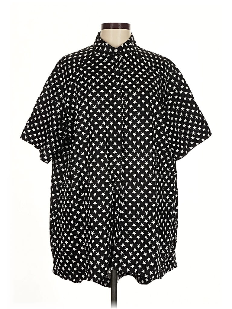 Pre-owned Assorted Brands Short Sleeve Button Down Shirt In Black