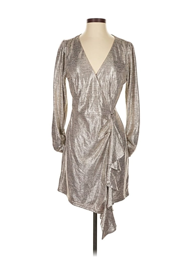 Pre-owned Skies Are Blue Cocktail Dress In Silver