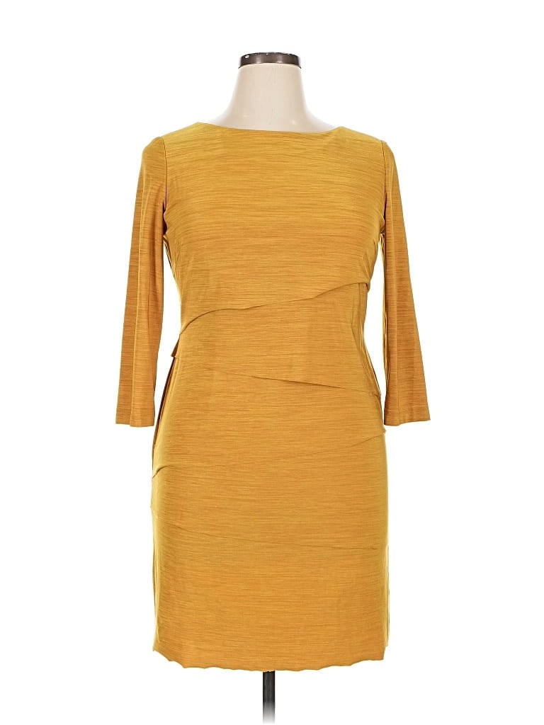 Pre-owned Tahari By Asl Cocktail Dress In Yellow