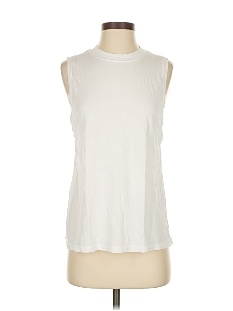 Pre-owned Lululemon Athletica Sleeveless T-shirt In White