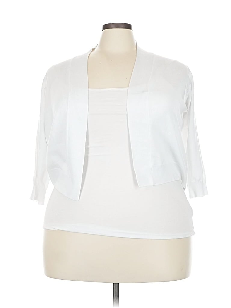 Pre-owned Grace Karin Cardigan Sweater In White